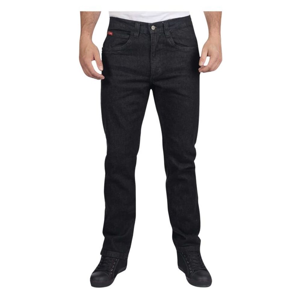 Lee Cooper Mens Denim Stretch Straight Leg Jeans / Black